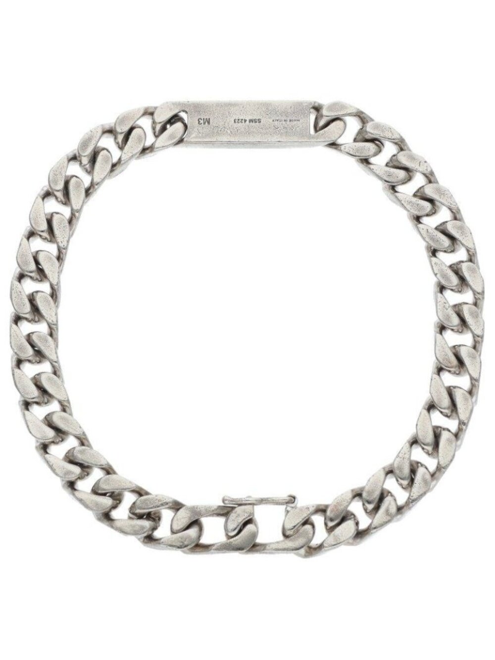 Celine Rhodium Finish Gourmet Chain Bracelet M3 - Picture 2 of 5